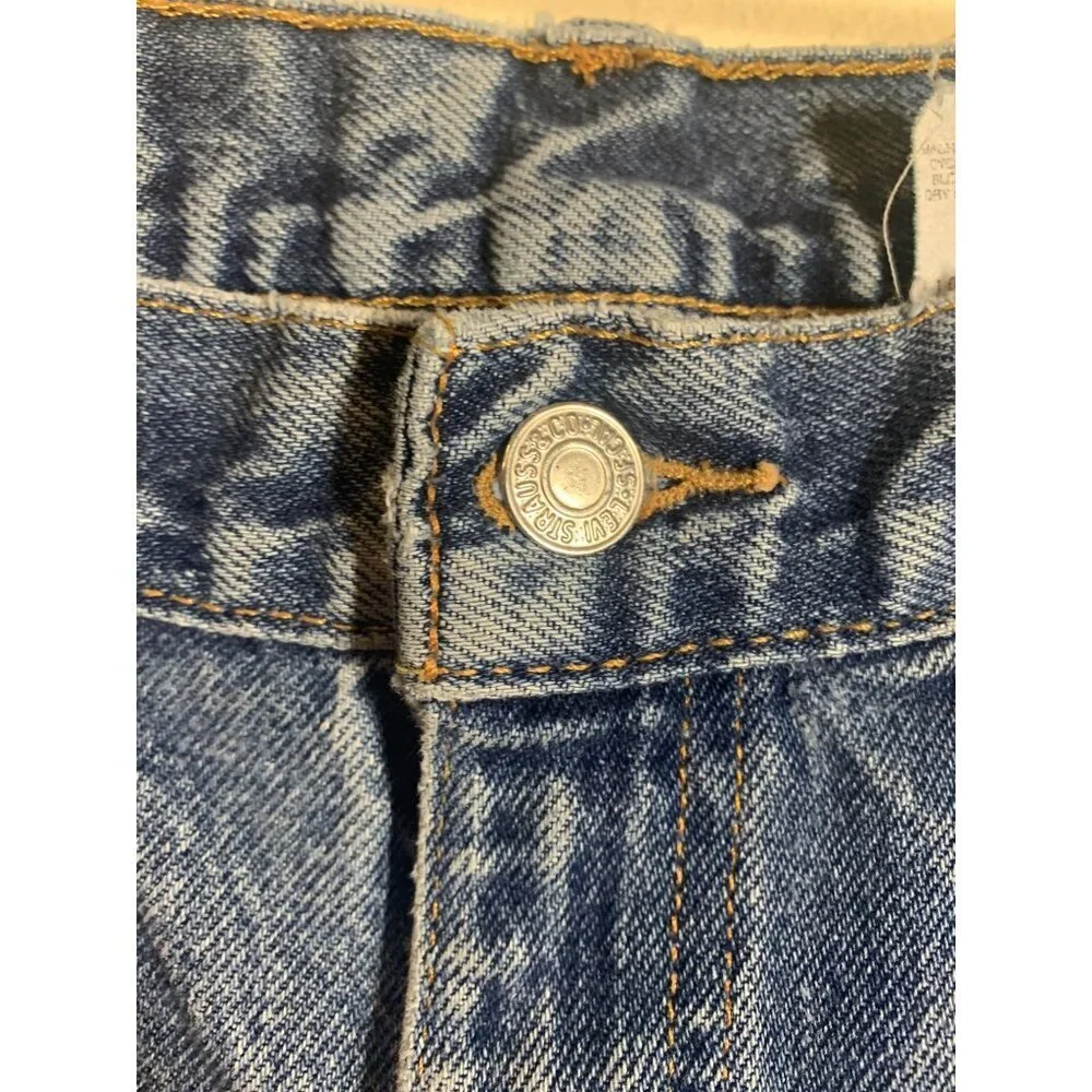Levi's 505 Denim Blue Jeans Men's Size 34x32 Regular Fit Z2
